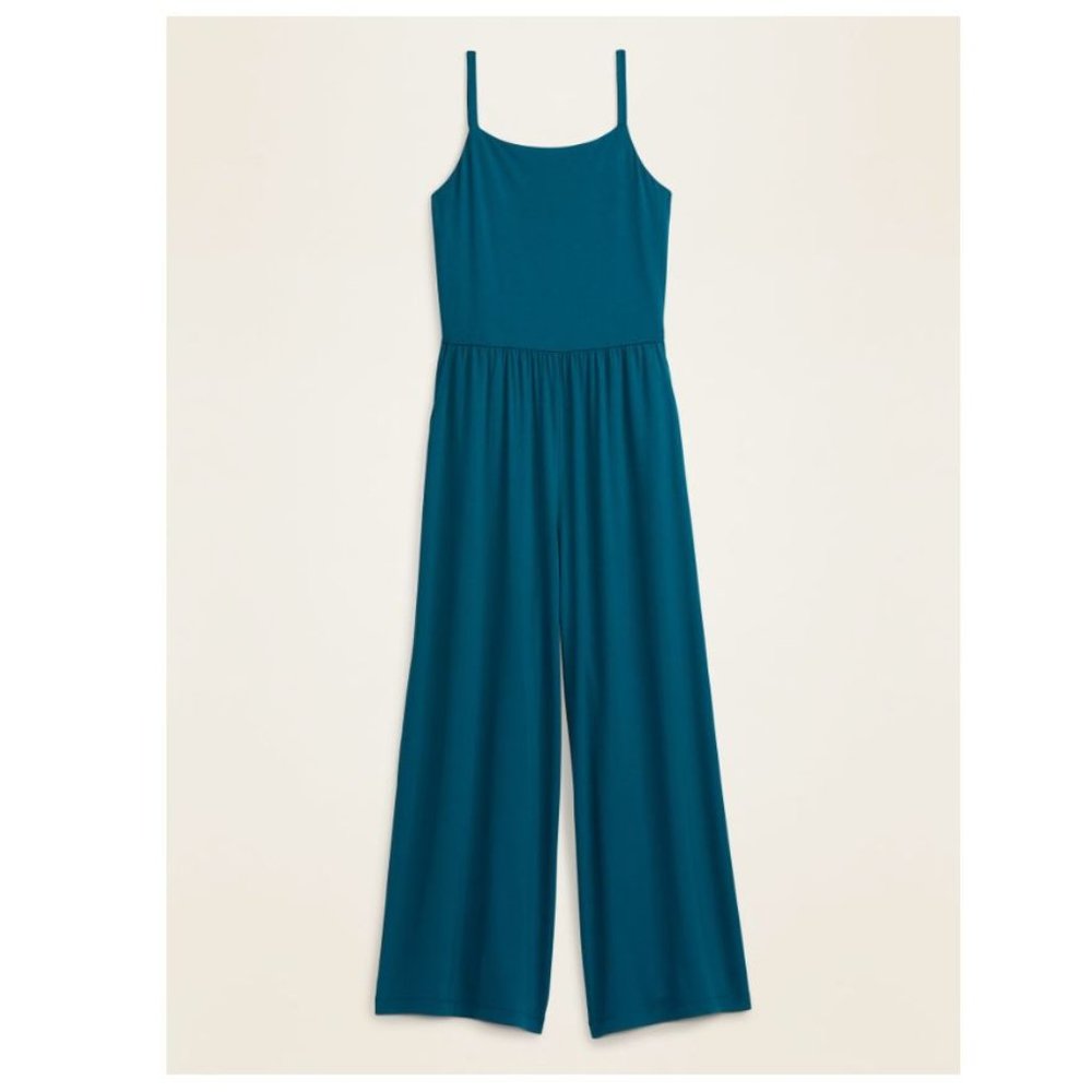 Jersey-Knit Square Neck Jumpsuit